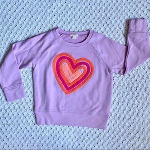 Crewcuts hearts crew neck sweatshirt- NWOT